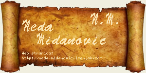 Neda Midanović vizit kartica